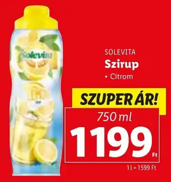 Lidl SOLEVITA Szirup 750 ml ajánlat