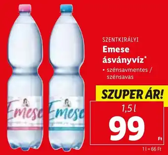 Lidl SZENTKIRÁLYI Emese ásványvíz 1,5 l ajánlat
