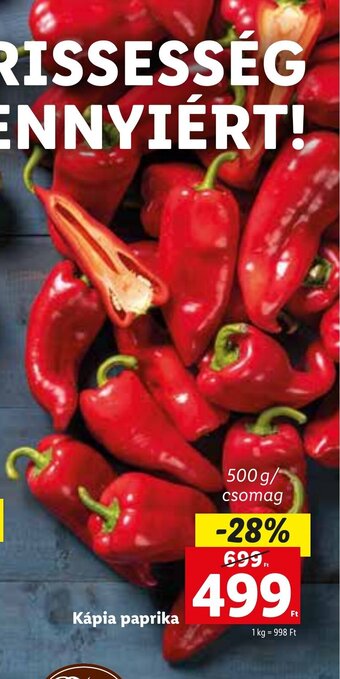Lidl Kápia paprika 500 g ajánlat