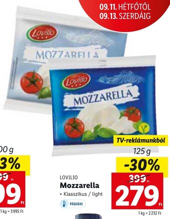 LOVILIO Mozzarella 125 g