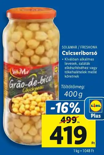 SOL&MAR / FRESHONA Csicseriborsó 400 g