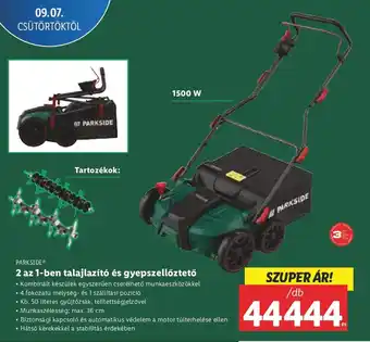 Lidl PARKSIDE 2 az 1-ben talajlazító és gyepszellőztető 1 db ajánlat