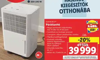 Lidl SILVERCREST Párátlanító 1 db ajánlat