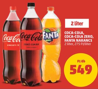 PENNY COCA-COLA, COCA-COLA ZERO, FANTA NARANCS 2 l ajánlat