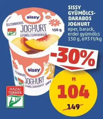 PENNY SISSY GYÜMÖLCS- DARABOS JOGHURT 150 g ajánlat
