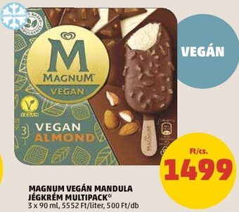 PENNY MAGNUM VEGÁN MANDULA JÉGKRÉM MULTIPACK 3 x 90 ml ajánlat