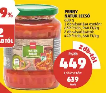 PENNY PENNY NATÚR LECSÓ 680 g ajánlat