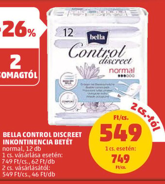 BELLA CONTROL DISCREET INKONTINENCIA BETÉT 12 db