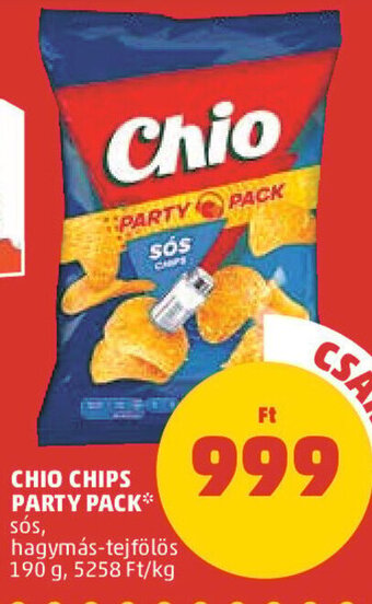 PENNY CHIO CHIPS PARTY PACK 190 g ajánlat