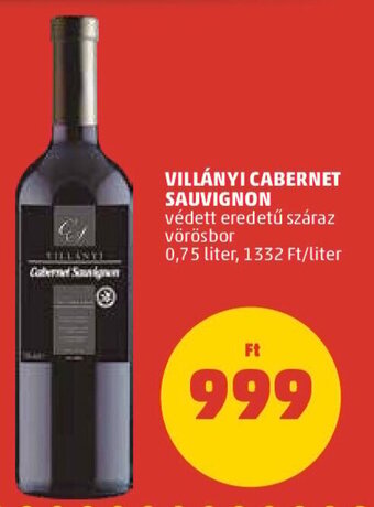 PENNY VILLÁNYI CABERNET SAUVIGNON 0,75 l ajánlat