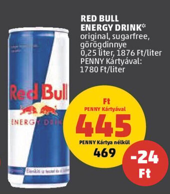PENNY RED BULL ENERGY DRINK 0,25 l ajánlat
