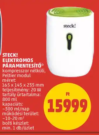 PENNY STECK! ELEKTROMOS PÁRAMENTESÍTŐ 1 db ajánlat