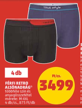 PENNY FÉRFI RETRO ALSÓNADRÁG 4 db ajánlat
