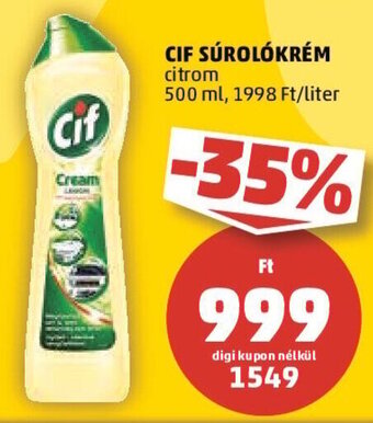 PENNY CIF SÚROLÓKRÉM 500 ml ajánlat
