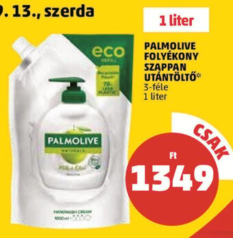 PENNY PALMOLIVE FOLYÉKONY SZAPPAN UTÁNTÖLTŐ 1 l ajánlat
