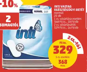PENNY INTI VASTAG EGÉSZSÉGÜGYI BETÉT 20 db ajánlat