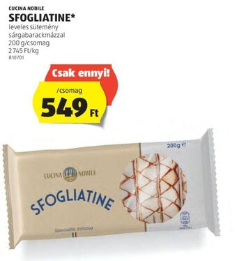 ALDI CUCINA NOBILE SFOGLIATINE 200 g ajánlat