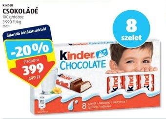 ALDI KINDER CSOKOLÁDÉ 100 g ajánlat