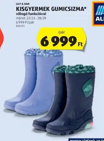 ALDI LILY & DAN KISGYERMEK GUMICSIZMA 1 pár ajánlat