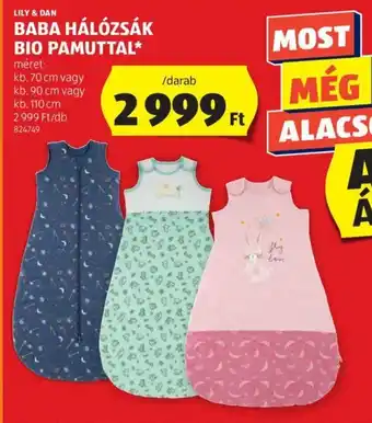 LILY & DAN BABA HÁLÓZSÁK BIO PAMUTTAL 1 db