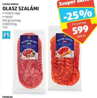 ALDI CUCINA NOBILE OLASZ SZALÁMI 100 g ajánlat