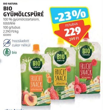 ALDI BIO NATURA BIO GYÜMÖLCSPÜRÉ 100 g ajánlat