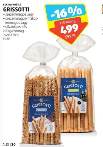 ALDI CUCINA NOBILE GRISSOTTI 200 g ajánlat
