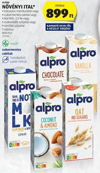 ALDI ALPRO NÖVÉNYI ITAL 1 l ajánlat