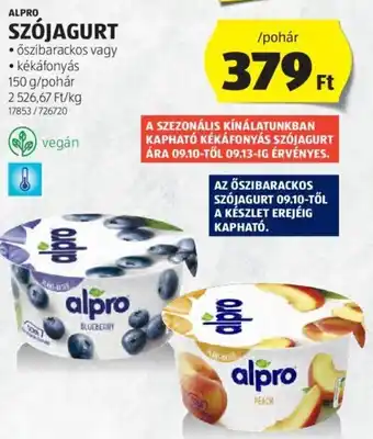 ALDI ALPRO SZÓJAGURT 150 g ajánlat
