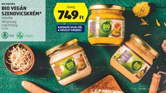 ALDI BIO NATURA BIO VEGÁN SZENDVICSKRÉM 180 g ajánlat