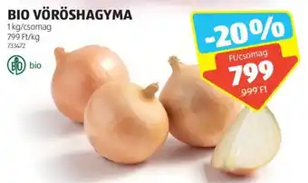 ALDI BIO VÖRÖSHAGYMA 1 kg ajánlat
