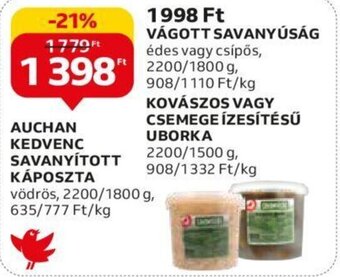 Auchan AUCHAN KEDVENC SAVANYÍTOTT KÁPOSZTA 2200 / 1800 g ajánlat