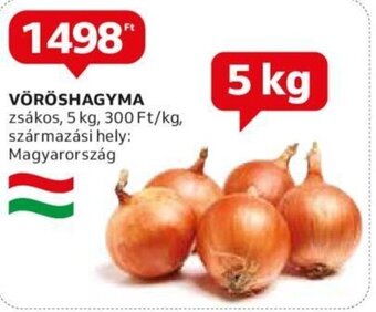 Auchan VÖRÖSHAGYMA 5 kg ajánlat