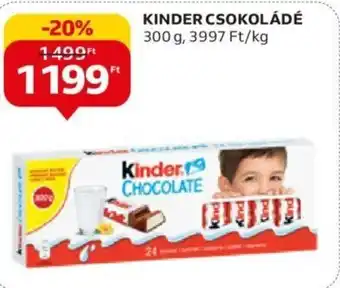 Auchan KINDER CSOKOLÁDÉ 300 g ajánlat