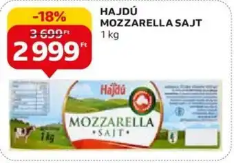 Auchan HAJDÚ MOZZARELLA SAJT 1 kg ajánlat