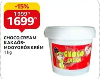 Auchan CHOCO CREAM KAKAÓS-MOGYORÓS KRÉM 1 kg ajánlat