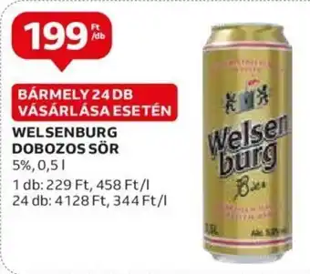 Auchan WELSENBURG DOBOZOS SÖR 0,5 l ajánlat
