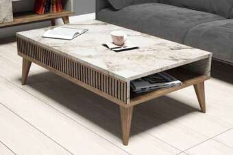 Estilofina Design dohányzóasztal cadelaria 105 cm fehér dió ajánlat