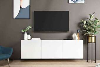 Estilofina Design falra szerelhető tv asztal edana 150 cm fehér ajánlat