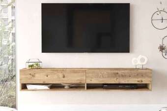 Estilofina Design falra szerelhető tv asztal idonia 180 cm fenyő ajánlat