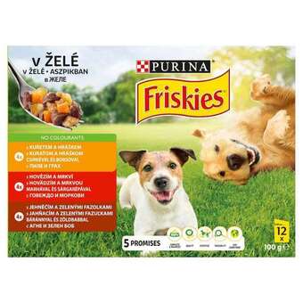 Rossmann Friskies alutál kutyáknak aszpikos válogatás 12*100 g - 1200 g ajánlat