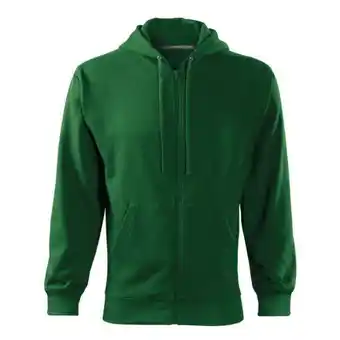 Malfini trendy zipper férfi pulóver, zöld, 300g/m2