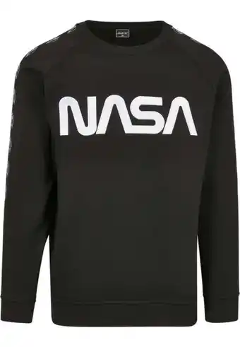 Nasa wormlogo rocket férfi pulóver, fekete