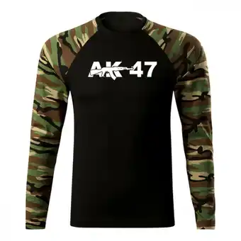 Dragowa fit-t hosszú ujjú póló ak47, woodland 160g/m2
