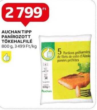 Auchan AUCHAN TIPP PANÍROZOTT TŐKEHALFILÉ 800 g ajánlat