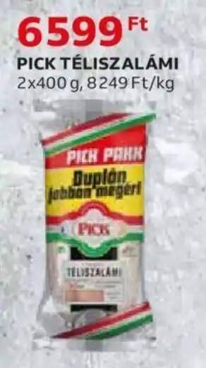 Auchan PICK TÉLISZALÁMI 2 x 400 g ajánlat