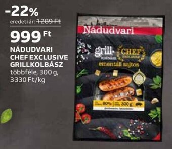 Auchan NÁDUDVARI CHEF EXCLUSIVE GRILLKOLBÁSZ 300 g ajánlat