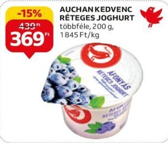 Auchan AUCHAN KEDVENC RÉTEGES JOGHURT 200 g ajánlat
