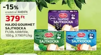 Auchan HAJDÚ GOURMET SAJTKOCKA 100 g ajánlat