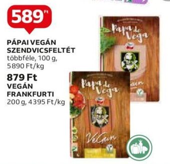 Auchan PÁPAI VEGÁN SZENDVICSFELTÉT 100 g ajánlat